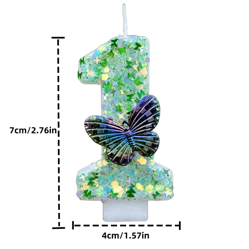 1Pc Green Sequins Number 0-9 B - đánh giá và giá Soy Wax